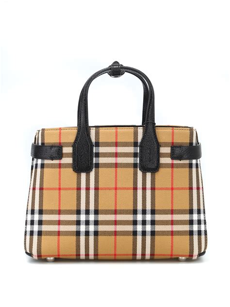 burberry banner small vintage check tote bag|burberry beige tote bag original.